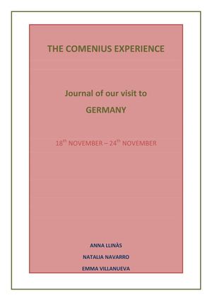 Journal of our visit to GERMANY
