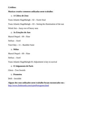 Créditos referentes ao volume 3