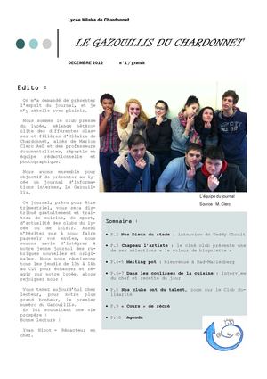 LE GAZOUILLIS DU CHARDONNET n°1