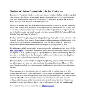 SlimBrowser’s Unique Features Make It the Best Web Browser