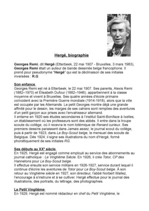 Biographie d'Hergé