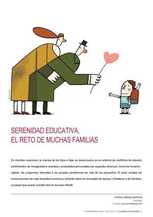 Serenidad Educativa,el reto de muchas familias