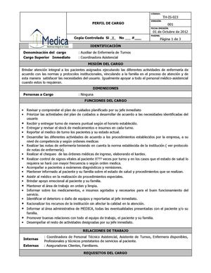 TH-IS-023 AUXILIAR DE ENFERMERIA POR TURNOS