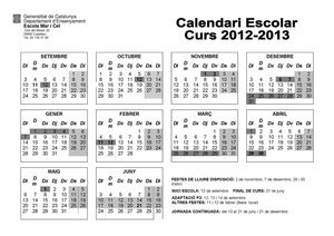 Calendari 2012-2013