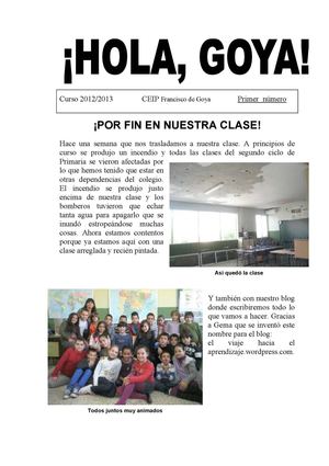 Hola Goya primer numero