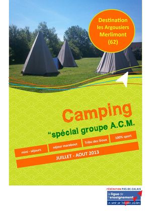 Brochure camping "Spécial ACM" 2013