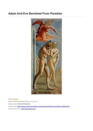 Adam And Eve Banished From Paradise- artisoo -