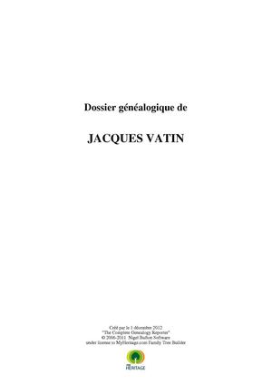 Arbre genealogique famille Vatin