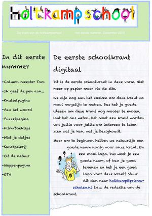 HoltkampSchoolkrant december 2012