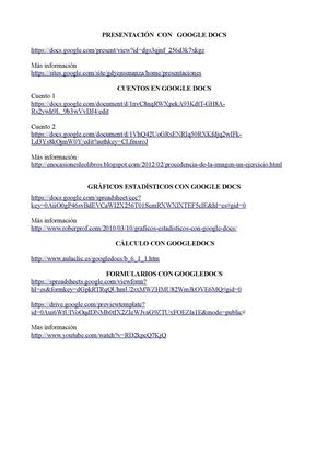 Ejemplos de googledocs