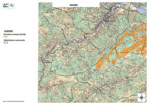 Périmètre d'étude DOCOB du site B6 par commune