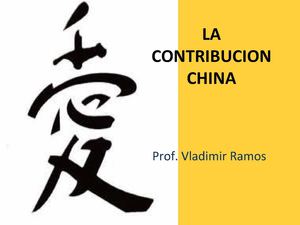 La contribucion China
