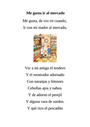 Poema El Mercado