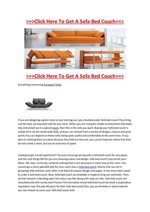 Calameo Convertible Elegant Sofa Bed Couch In Australia