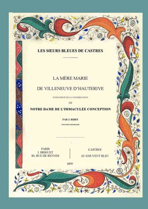 RIBET : Mère Marie de Villeneuve d'Hauterive