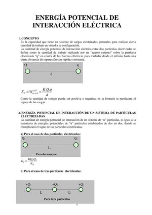 ENERGÍA POTENCIAL DE INTERACCIÓN ELECTRICA