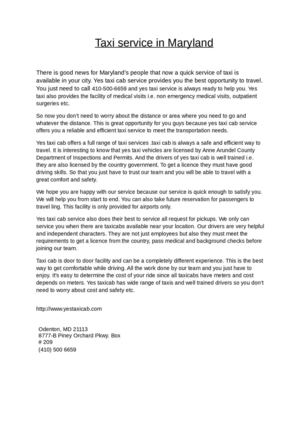 Laurel Taxi | Taxi Cab in Laurel | yestaxicab