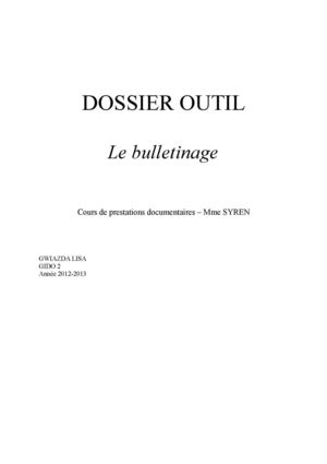 DOSSIER OUTIL