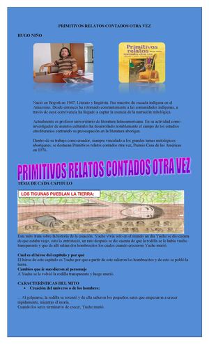 PRIMITIVOS RELATOS CONTADOS OTRA VEZ