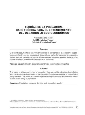 teorias de poblaciom