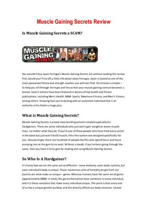 Muscle Gaining Secrets