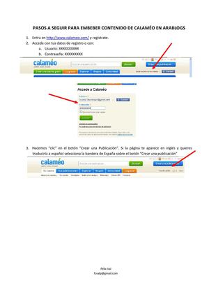 Embeber Calameo en Arablogs