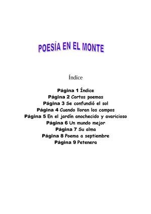 POESÍA EN EL MONTE