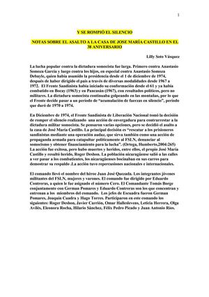 Y se rompio el silencio 