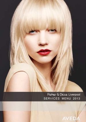 Parker and Dicce Service menu