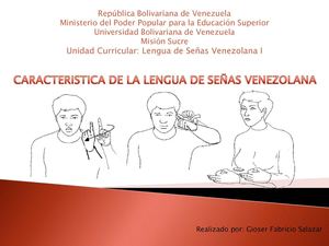Característica de la Lengua de Señas Venezolana