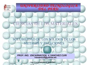 SOLUBILIDAD DE LOS METALES