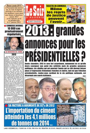 le soir d'algeria 31/12/2012
