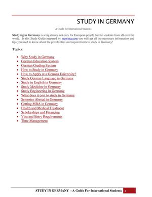 Study in Germany