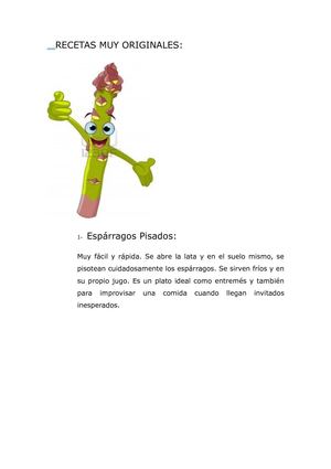 RECETAS MUY ORIGINALES