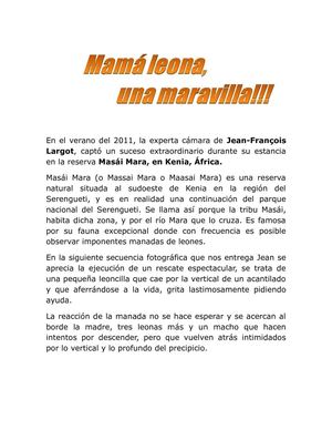 Mamá leona al rescate