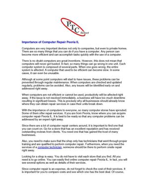 Importance of Computer Repair Peoria IL