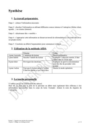 Chapitre 3 - Synthèse