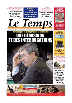 Le Temps d'Algérie Editions du Samedi 05 Janvier 2013