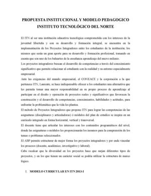 Proyecto Integrador - Propuesta Académica ITN