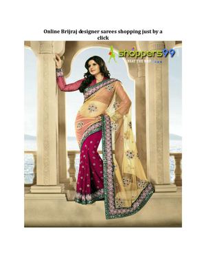 Online Brijraj designer sarees shopping just by a click