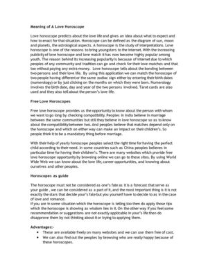 Meaning of A Love Horoscope