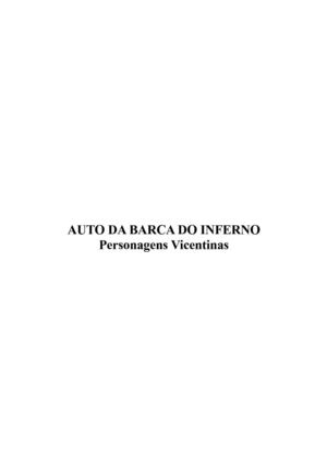 AUTO DA BARCA DO INFERNO personagens e conlusoes
