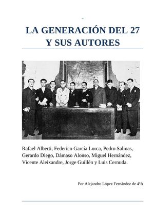 La Generación del 27 y sus autores