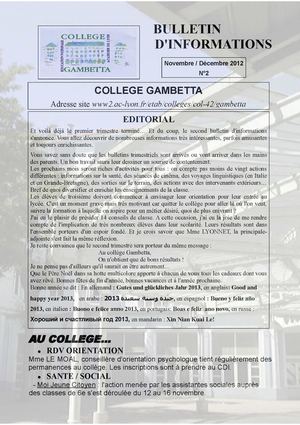 Bulletin d'information n° 2