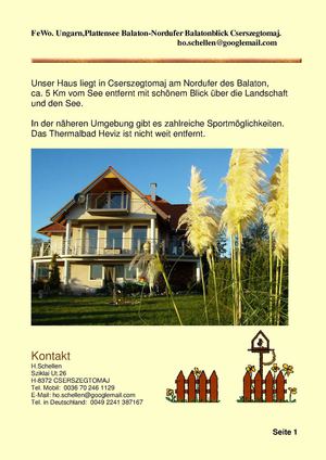 Unsere Ferienwohnung am Plattensee, Ungarn