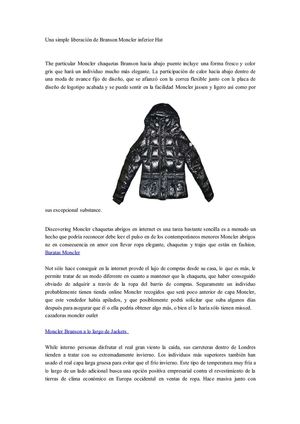 Una simple liberación de Branson Moncler inferior Hat