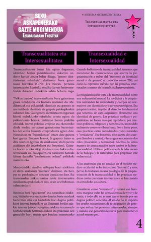 4.- Transexualitatea eta Intersexualitatea / Transexualidad e Intersexualidad