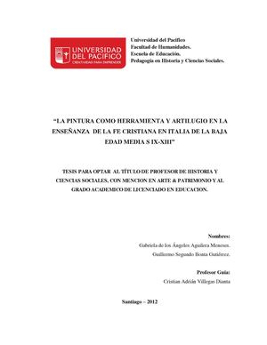 Tesis Historia del Arte de la Baja Edad Media