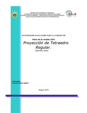 Actividad de evaluación unidad VIII, proyeccion de tetraedro (ejemplo)