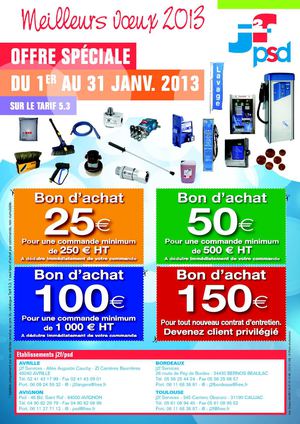 J2F Lavage - Offre promotionnelle janvier 2013